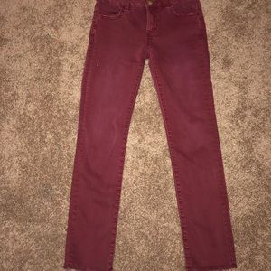 Red American eagle jeans size 0. Lightly worn